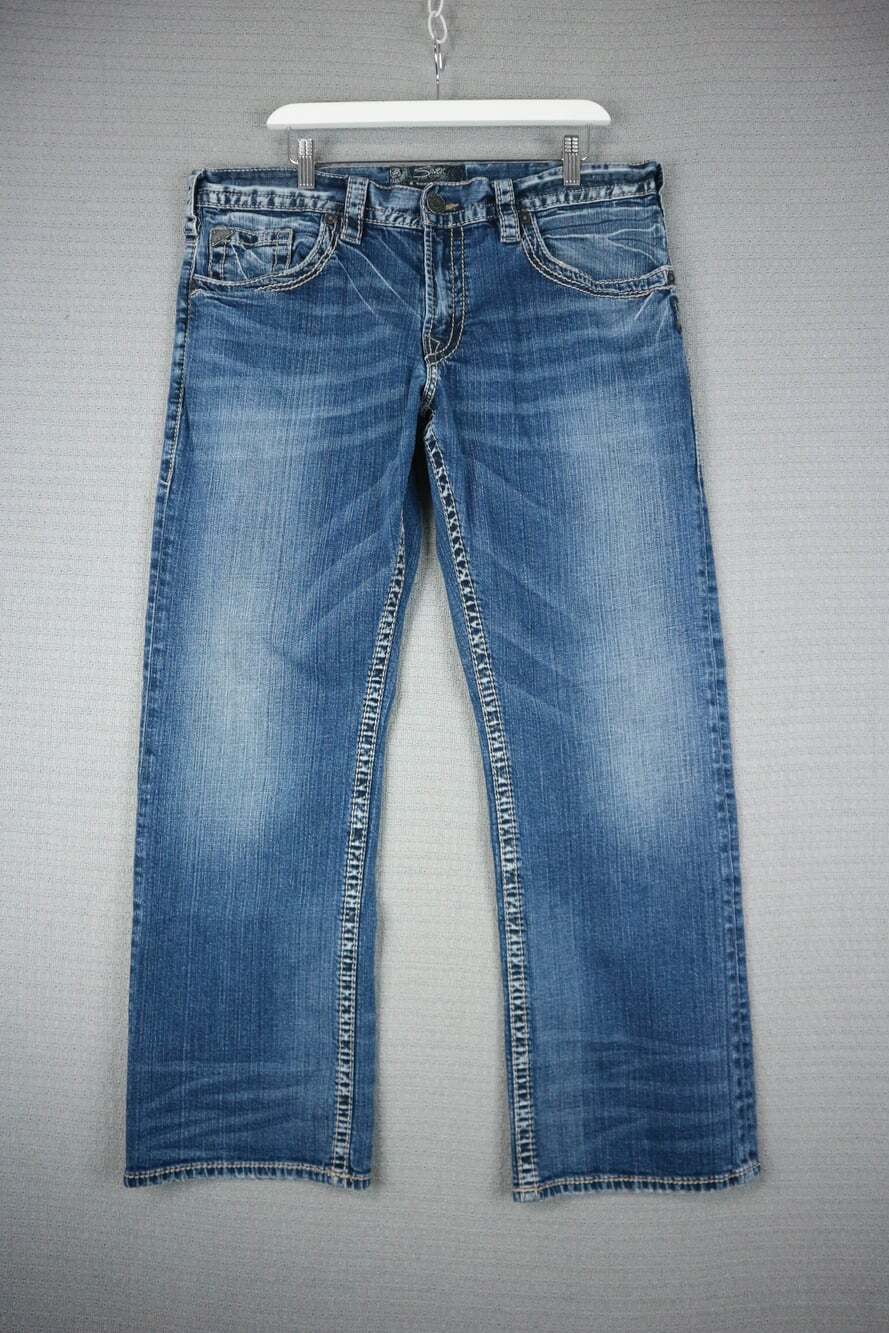 Silver Jeans Co. Thick Stitch Flap Pocket Denim Jeans Zac 38x32